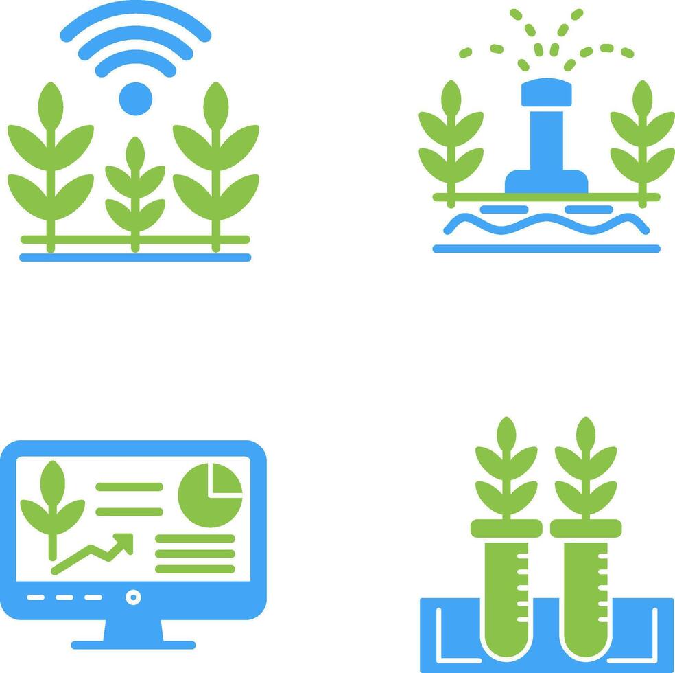 trigo y aspersor icono vector