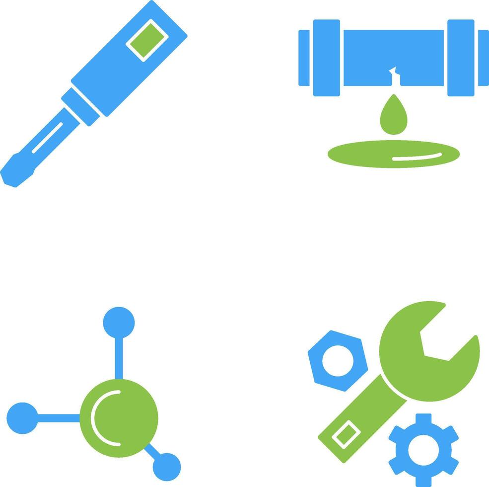 Screwdriver and Leak Icon vector