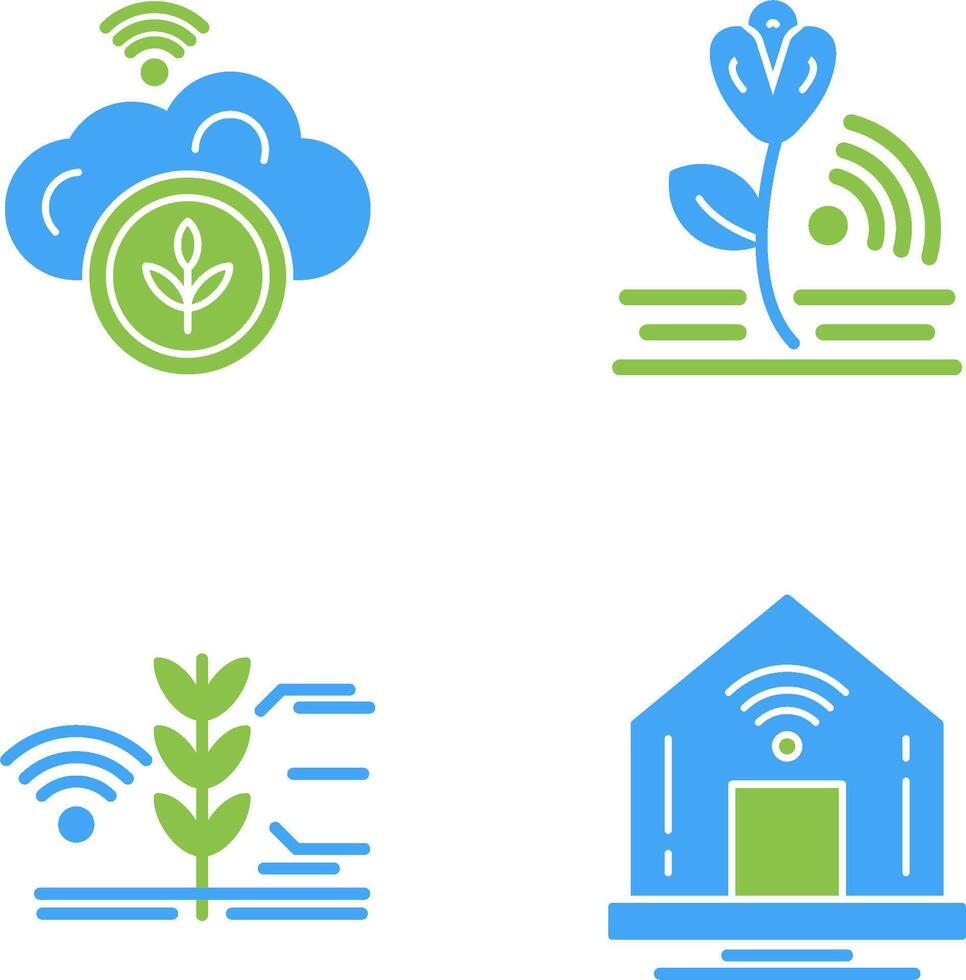 Signal and Flowers Icon vector