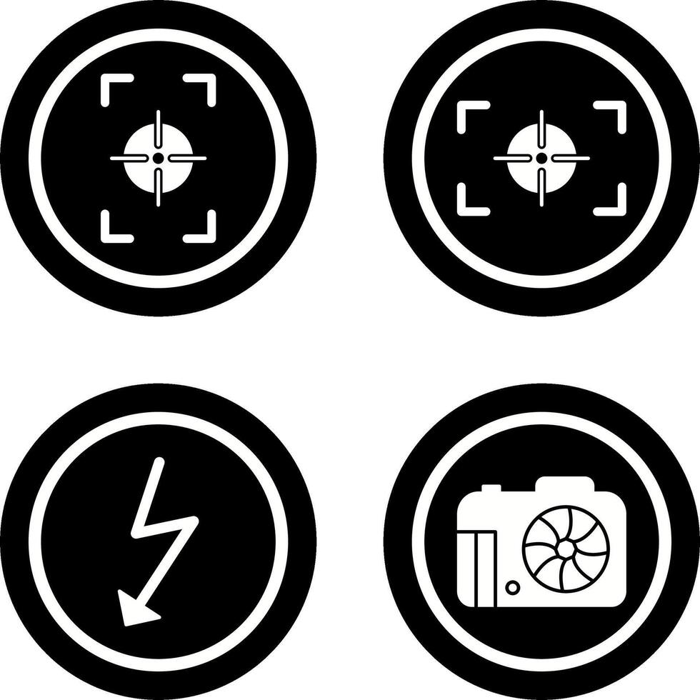 focus vertical and focus horizontal Icon vector
