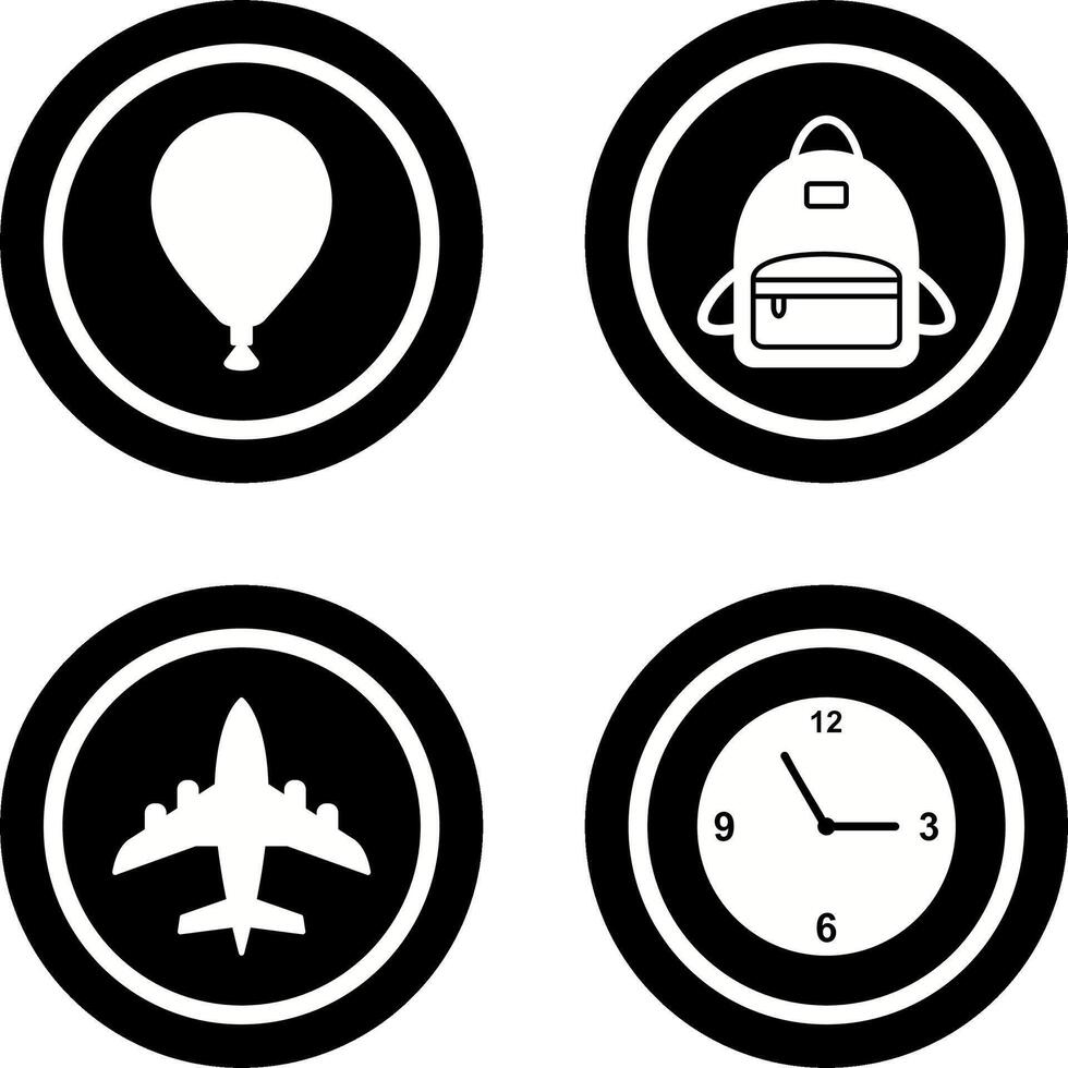 balloon and bag pack Icon vector