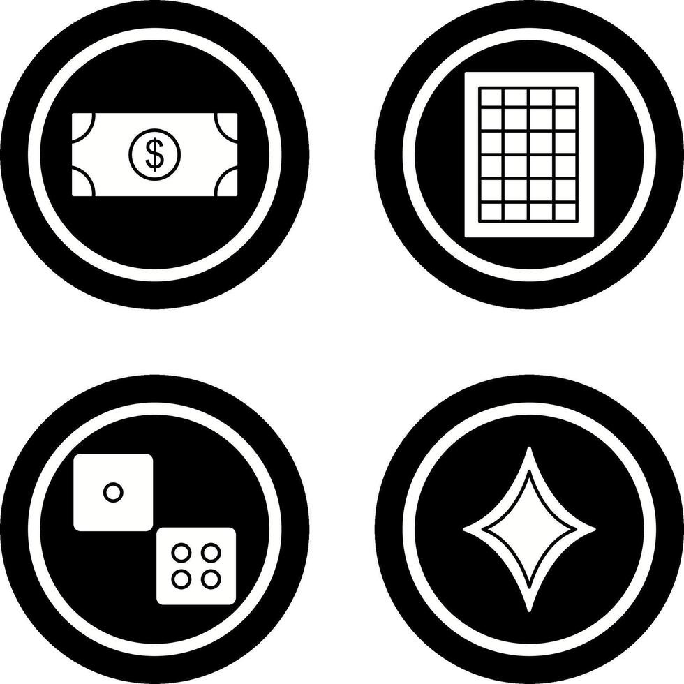 dollar bill and table of rates Icon vector