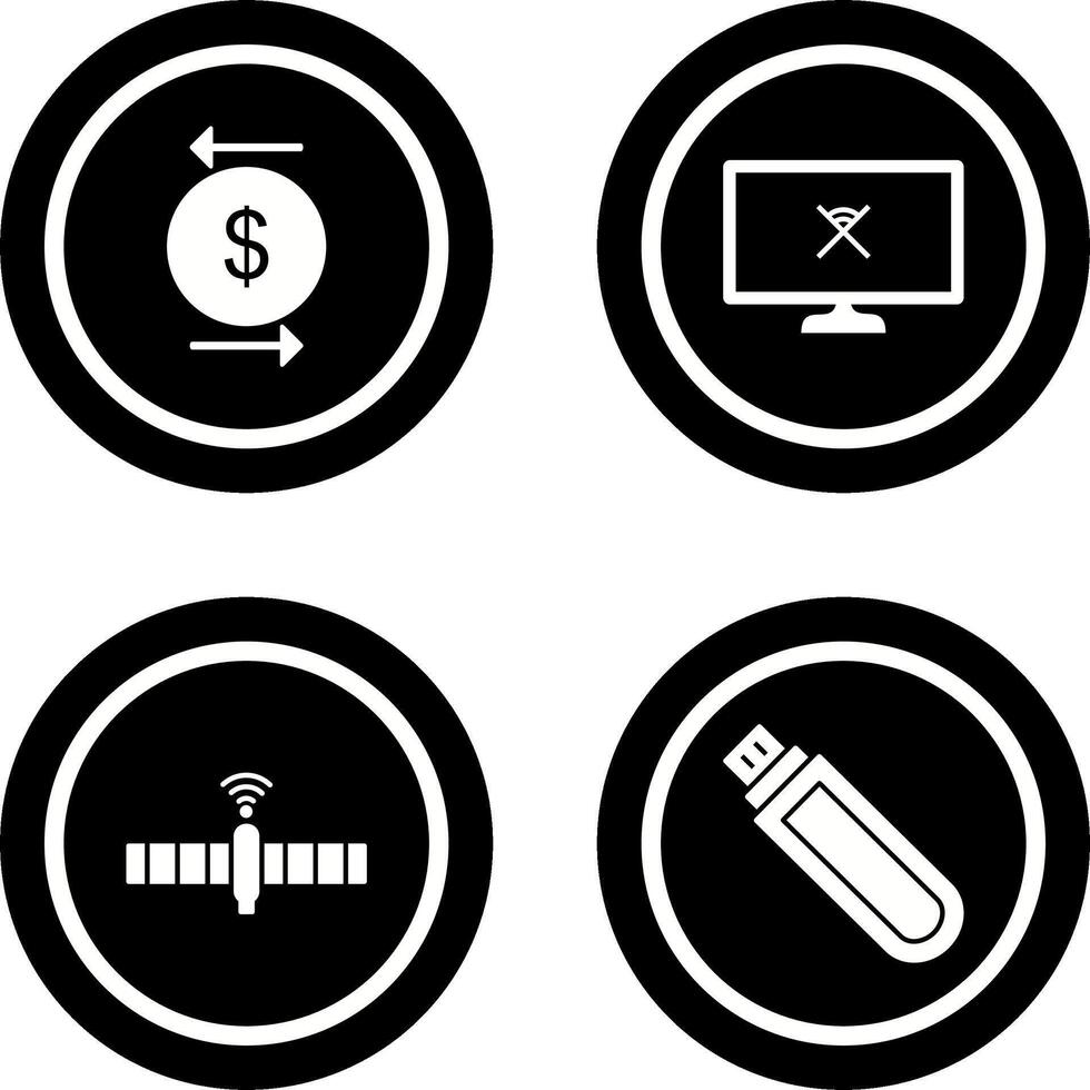 transaction and disconnected network Icon vector