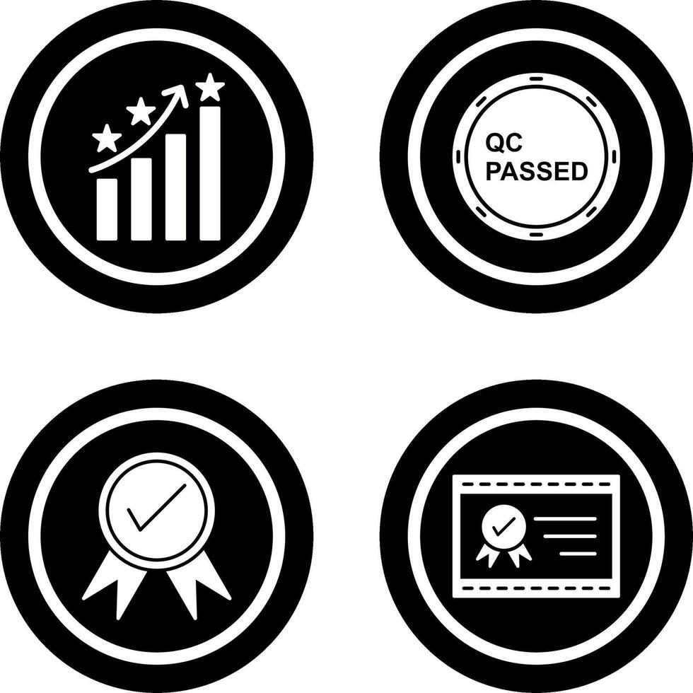 Reputation Management and QC Passed Icon vector