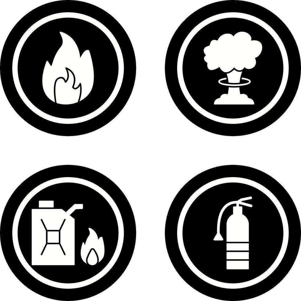 flame and bomb blast Icon vector