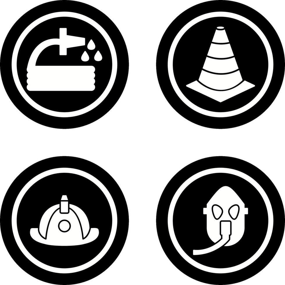 water hose and cone Icon vector