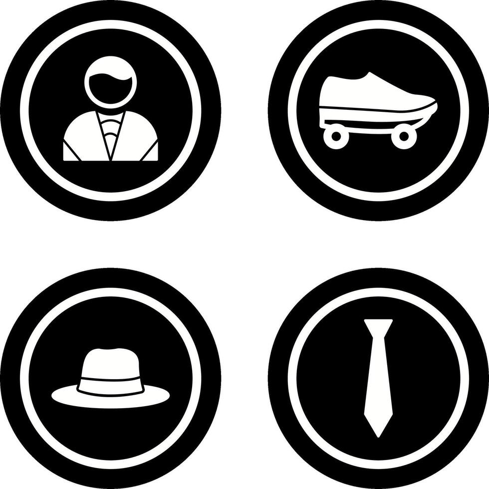 Man and Skates Icon vector