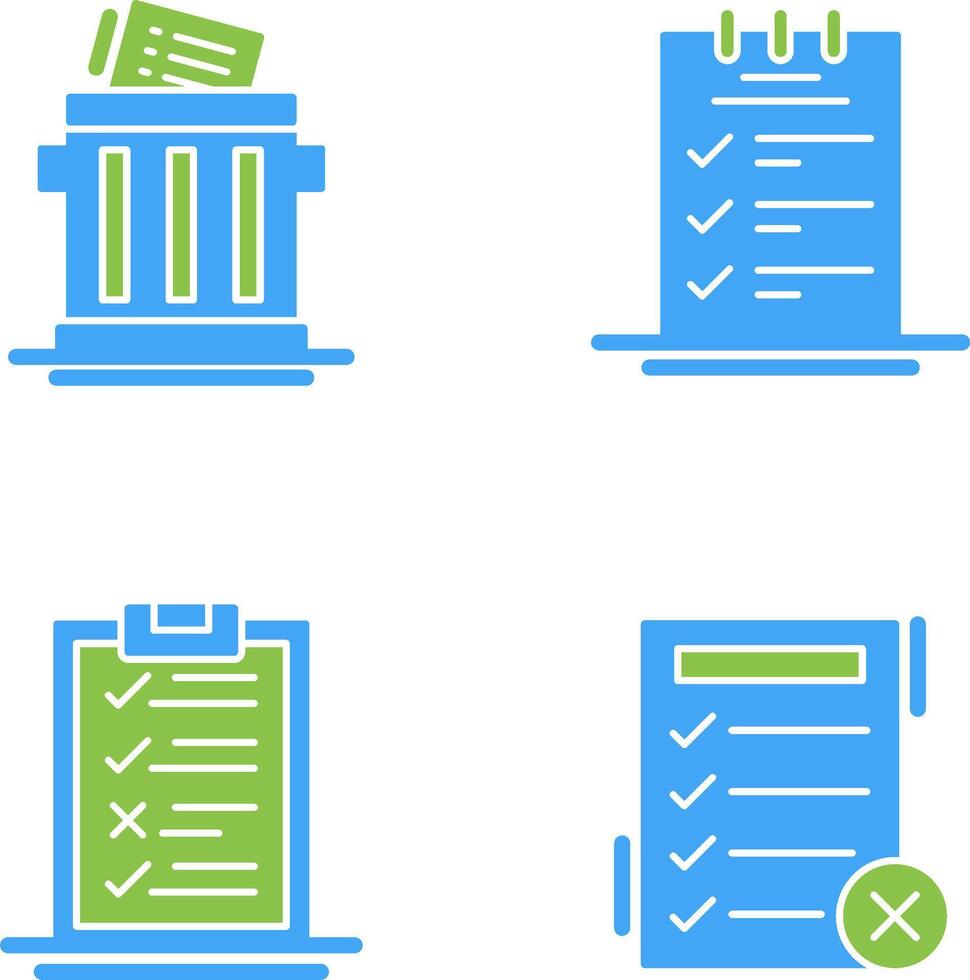 Trash List and Booking CheckList Icon vector