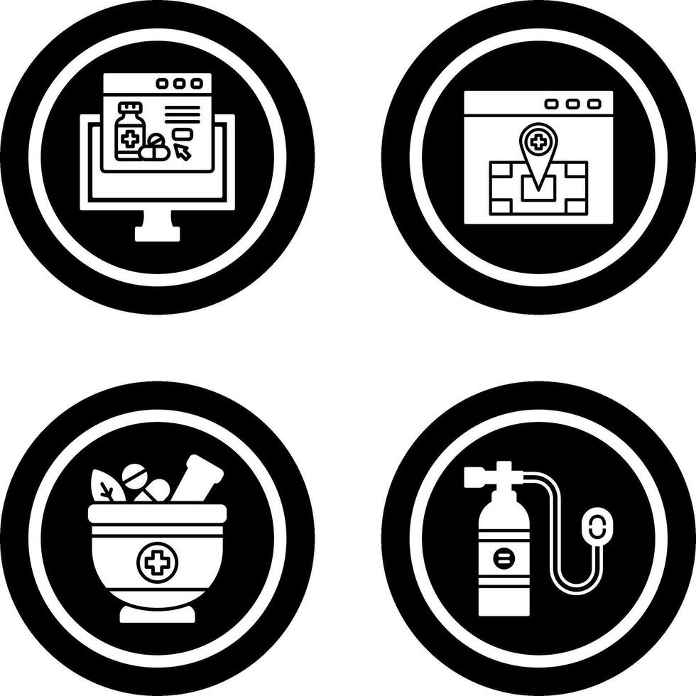 Online store and Locatation Icon vector