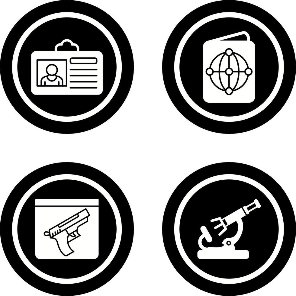 Criminal Card and Passport Icon vector