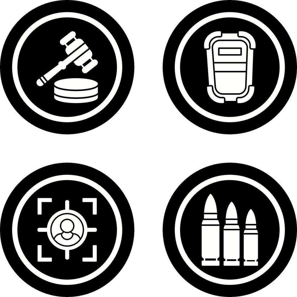 Id Card and Police Badge Icon vector