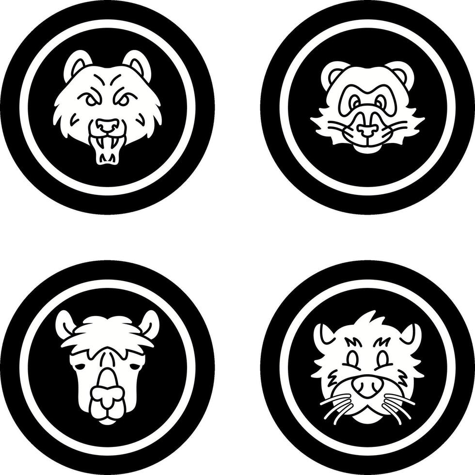 Bear and Ferret Icon vector