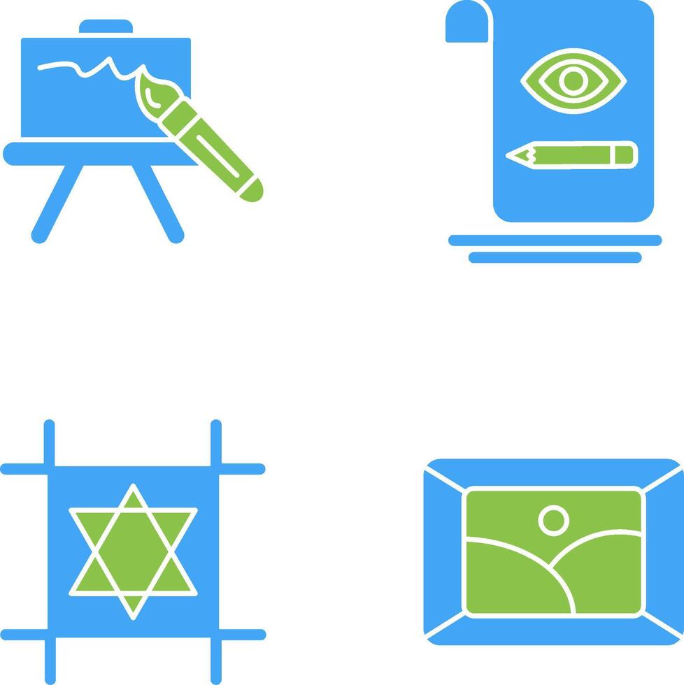 canvas and sketch Icon vector