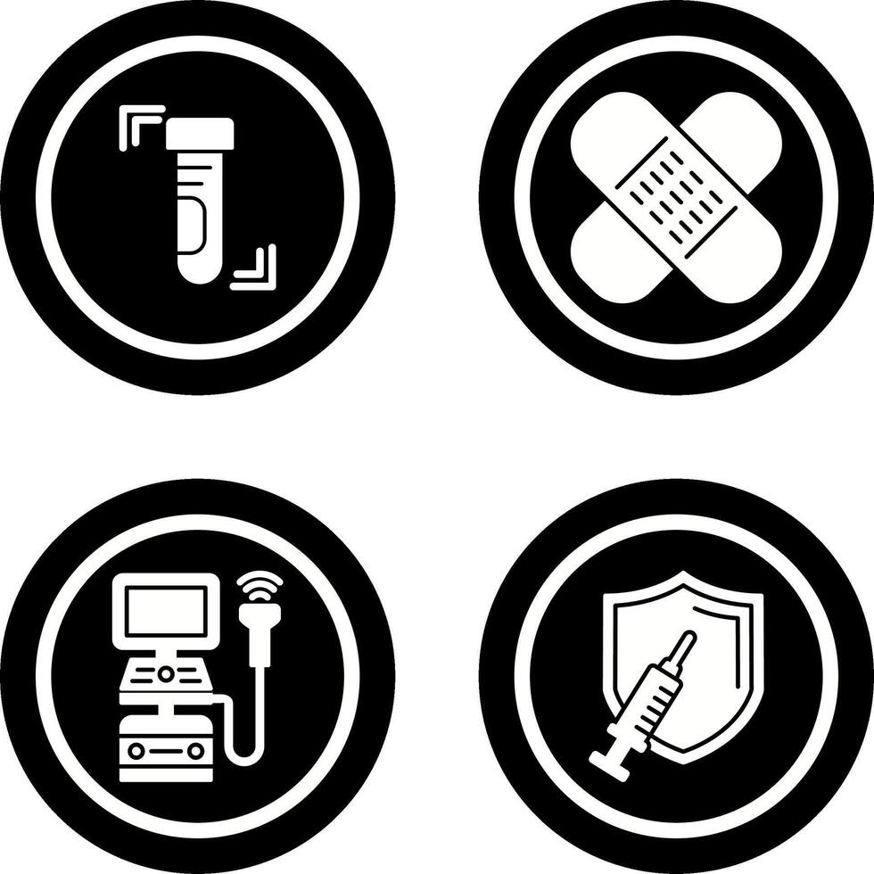 Test Tube and Wound Icon vector