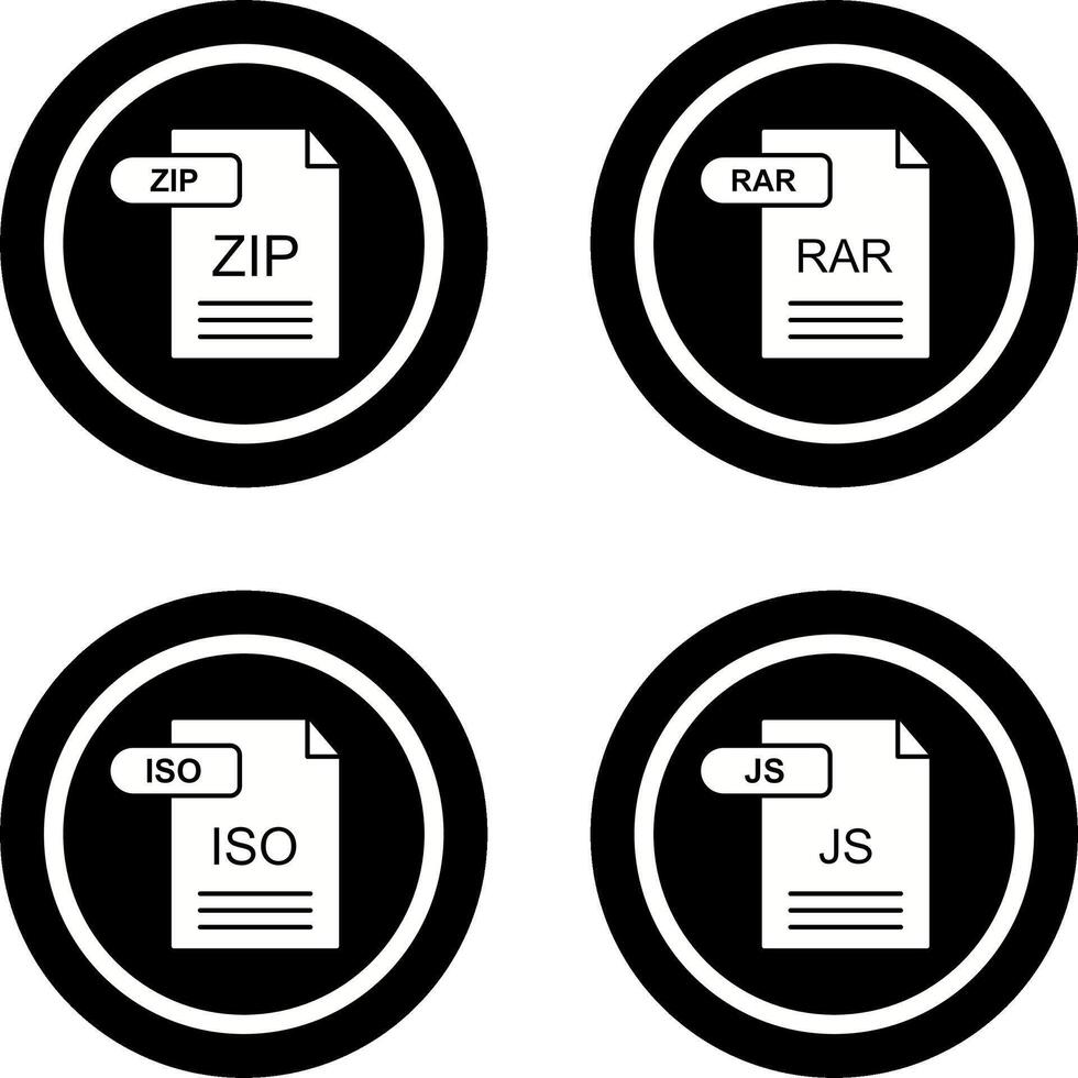 ZIP and RAR Icon vector