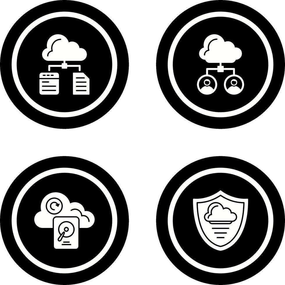 File and Cloud Icon vector