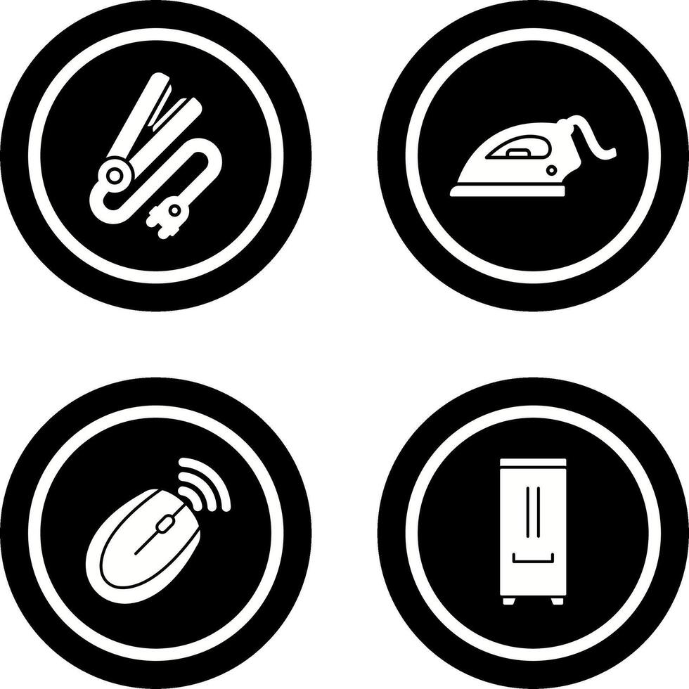 Hair iron and Laundry Icon vector