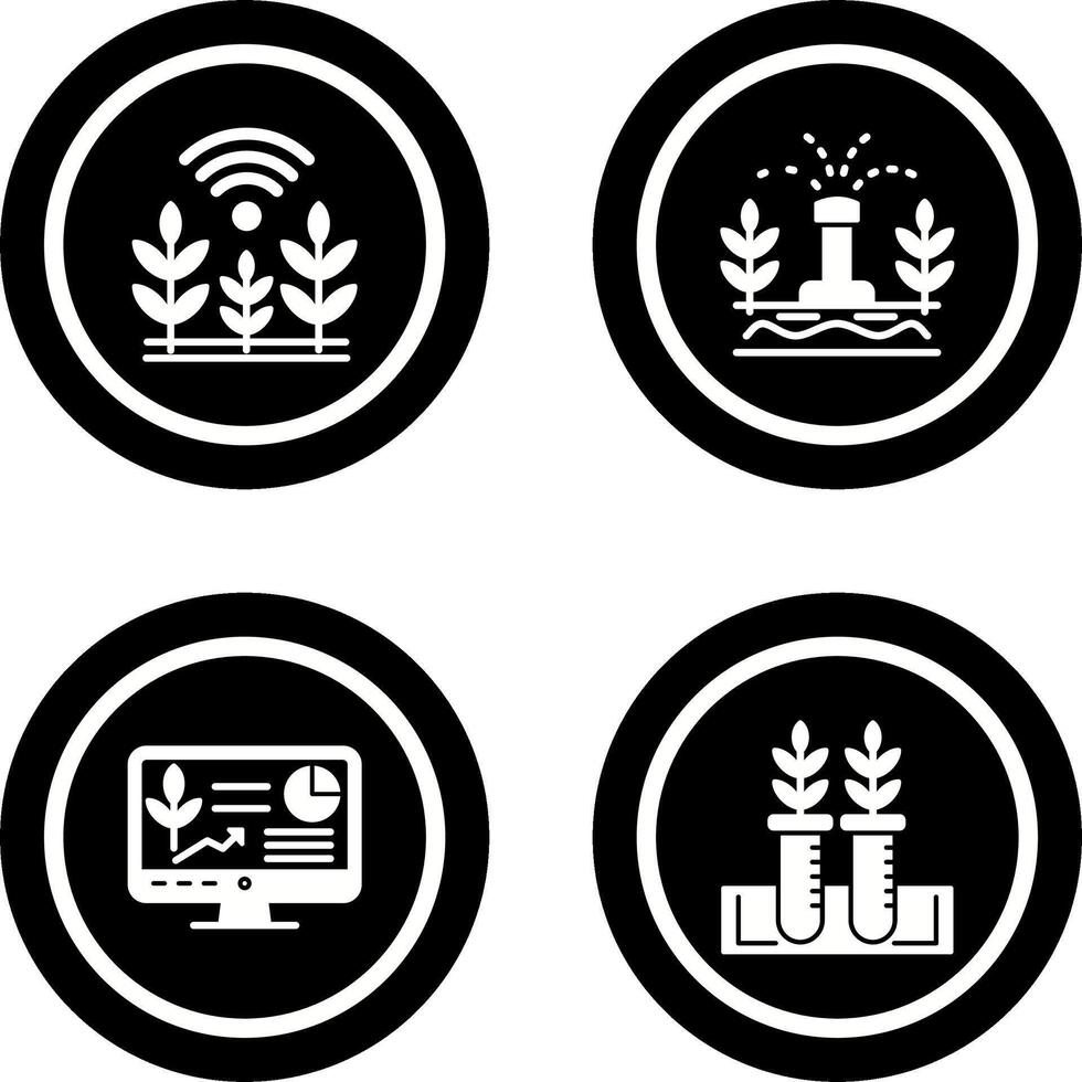 Wheat and Sprinkler Icon vector