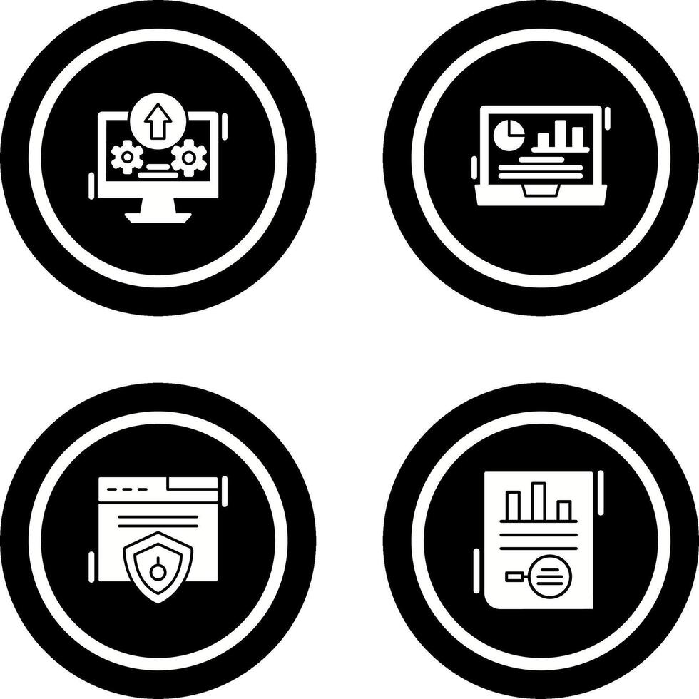 Upload and Dashboard Icon vector