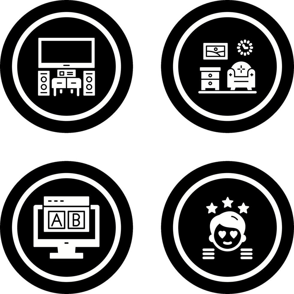 Home Theater and Living Room Icon vector