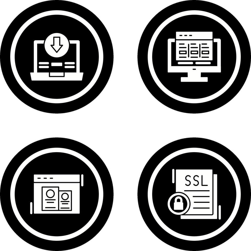 Downlaod and Layout Icon vector