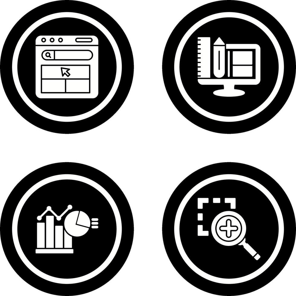 Website and Web Design Icon vector