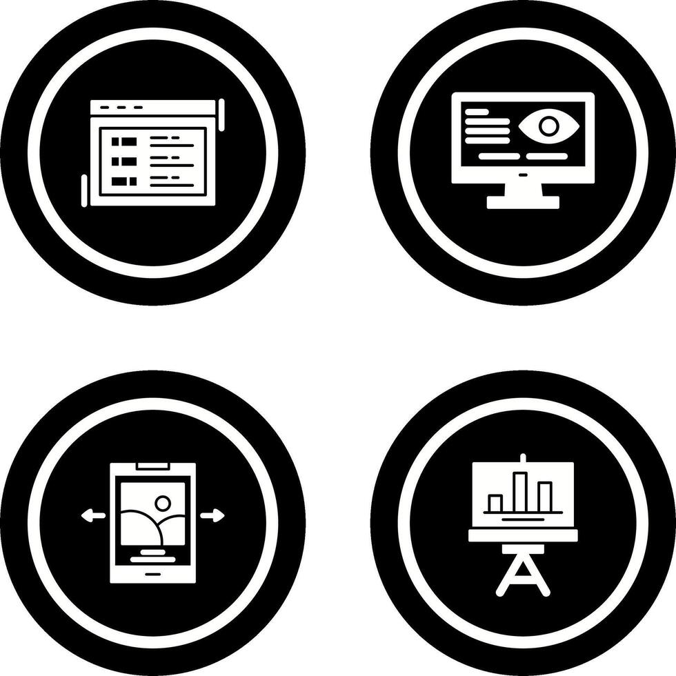 cambiar y visión icono vector