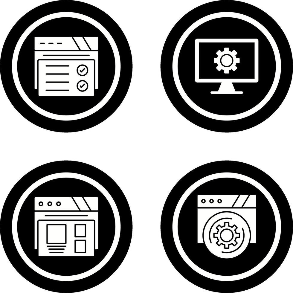 Web Browser and Monitor Screen Icon vector
