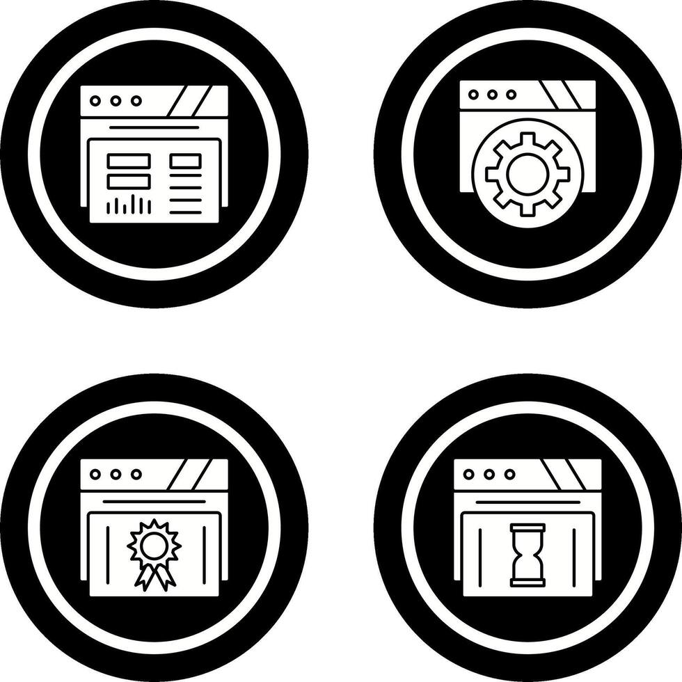 Dashboard and Browser Icon vector