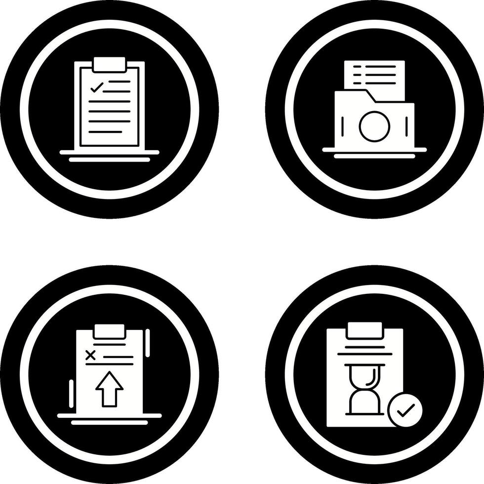 Clipboard and List Folder Icon vector