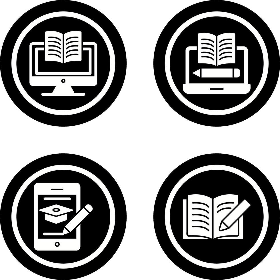 Digital Learning and Written Icon vector