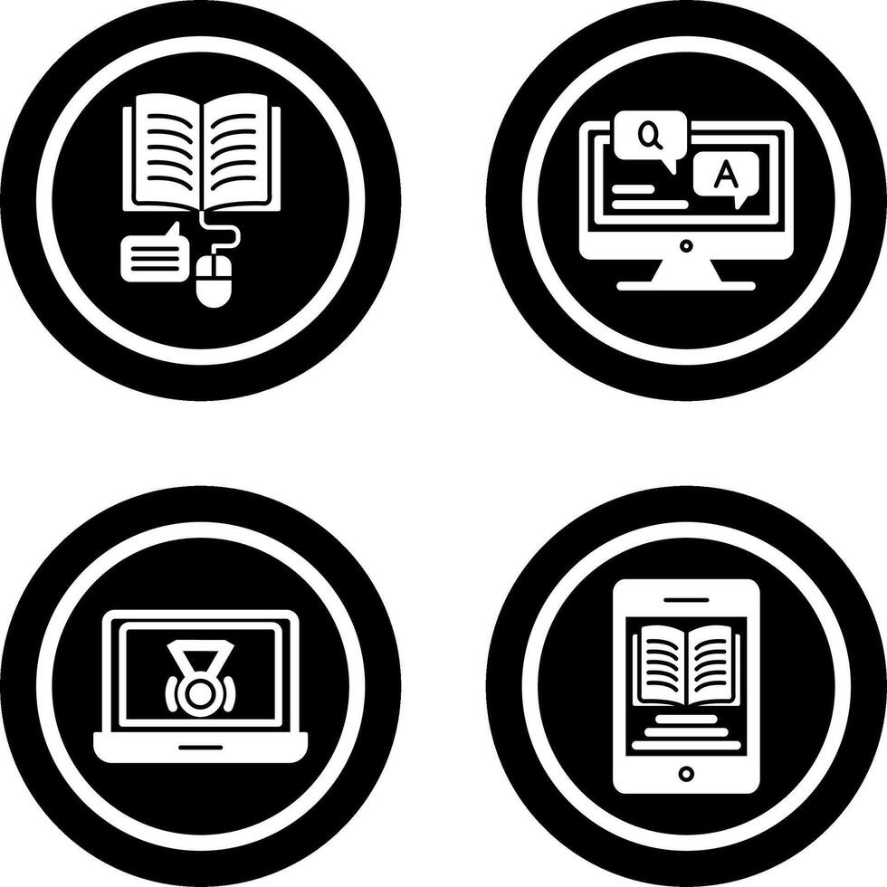 Online Learning and Faq Icon vector