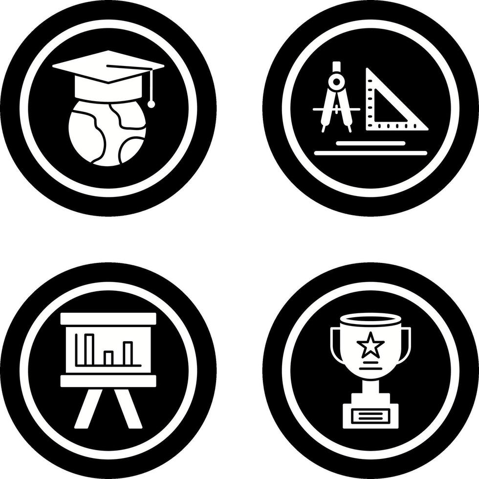 Earth and Compass Icon vector
