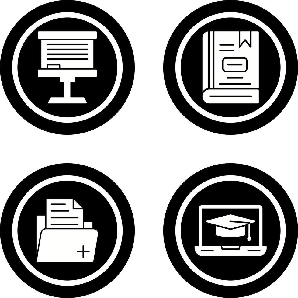 Board and Book Icon vector