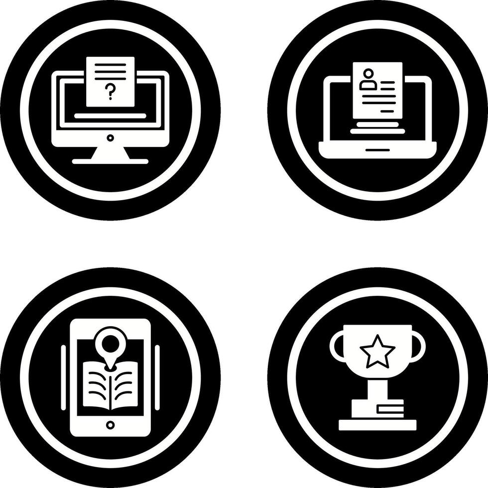 Quiz and Registration Icon vector