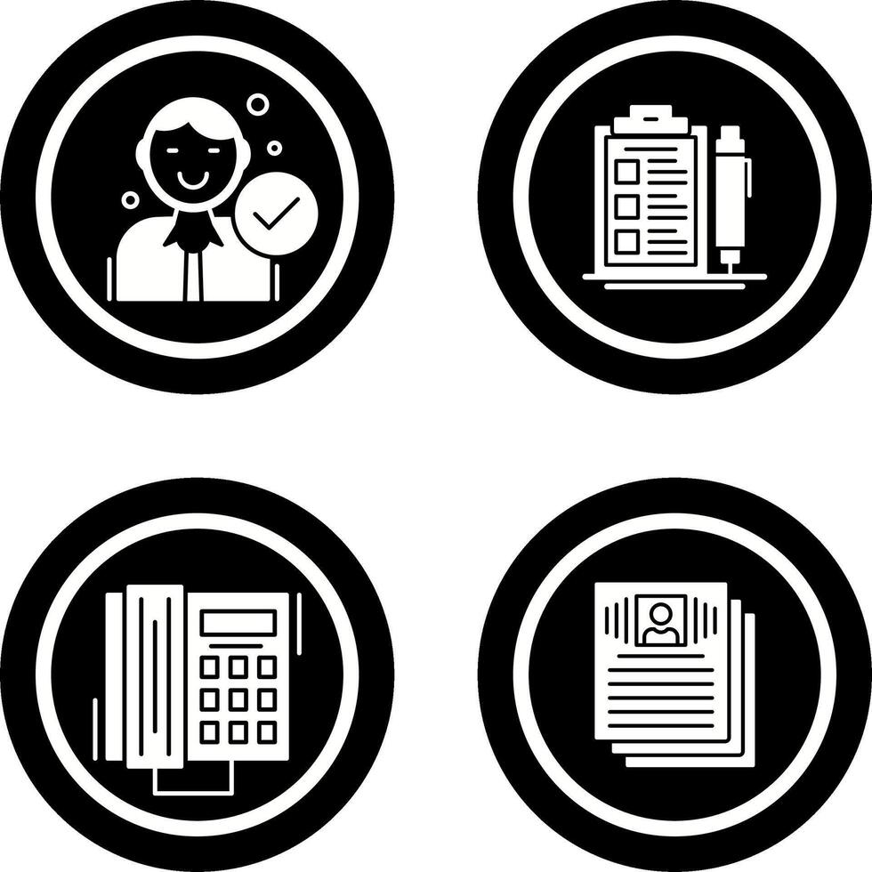 Hire and Check List Icon vector