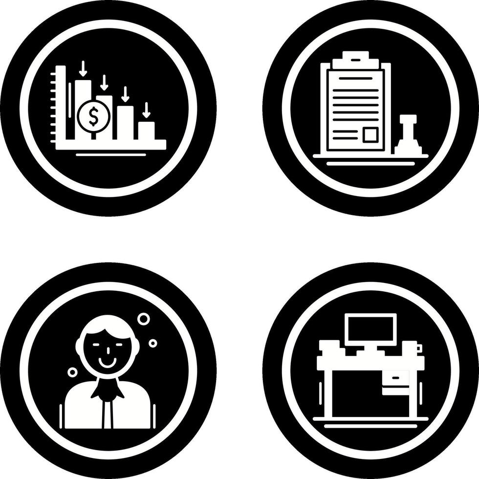 Loss and Stamp Icon vector