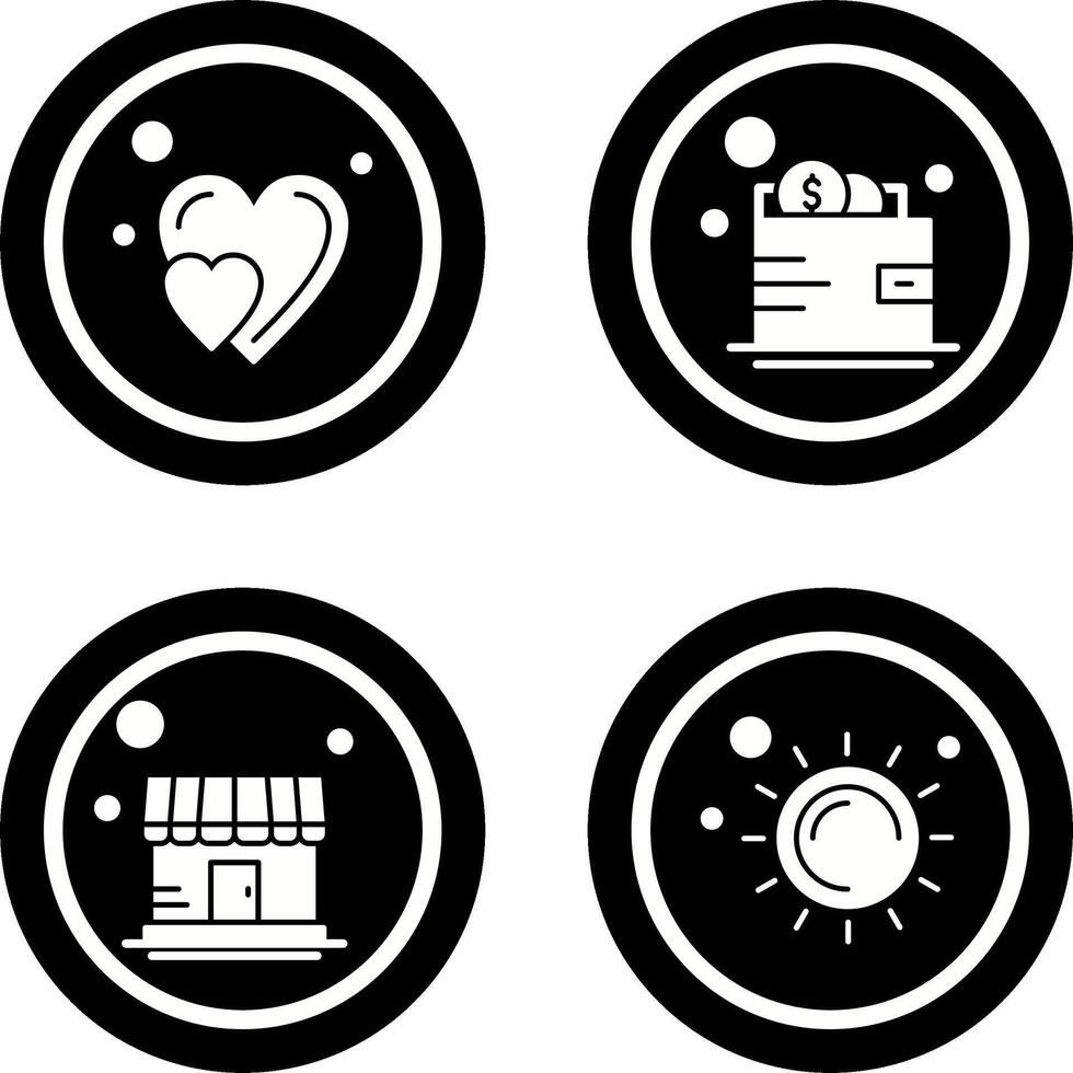 Heart and Wallet Icon vector