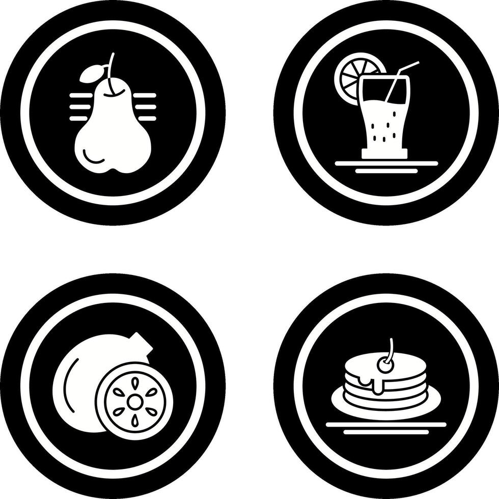 Pear and Orange Juice Icon vector