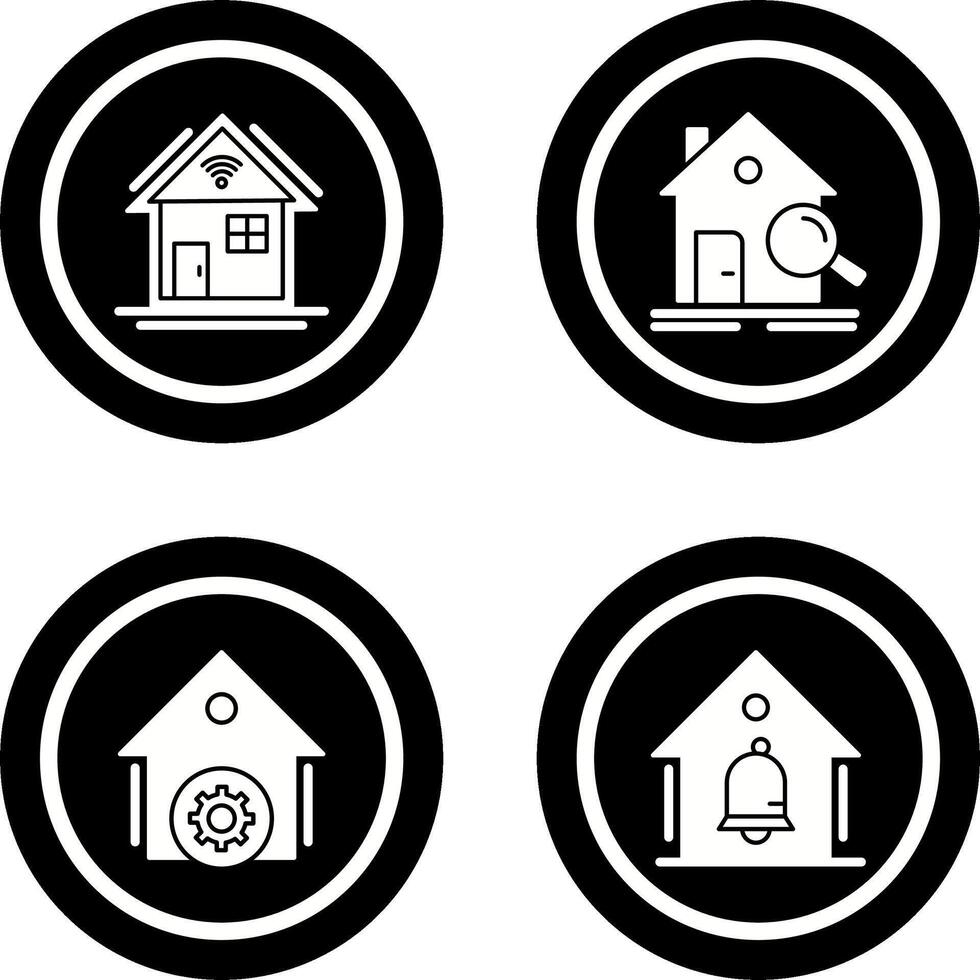 Search and Smart Home Icon vector