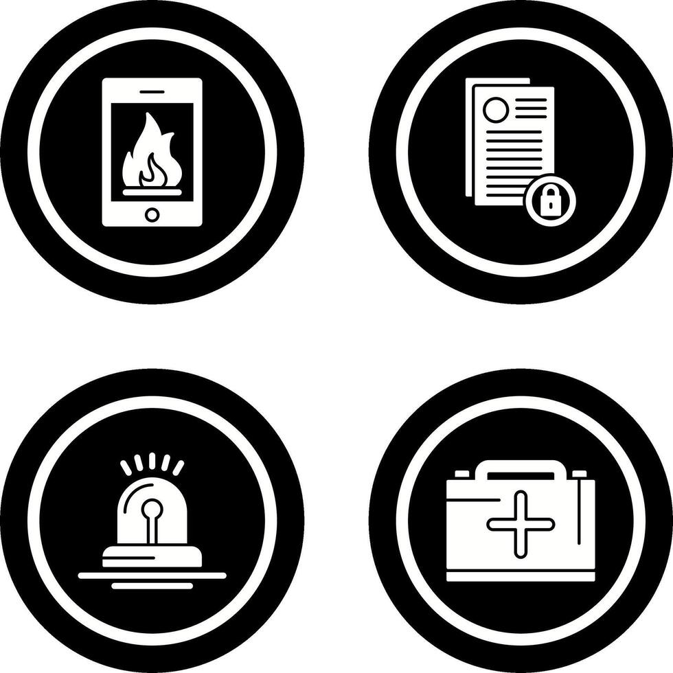 Fire and Privacy Icon vector