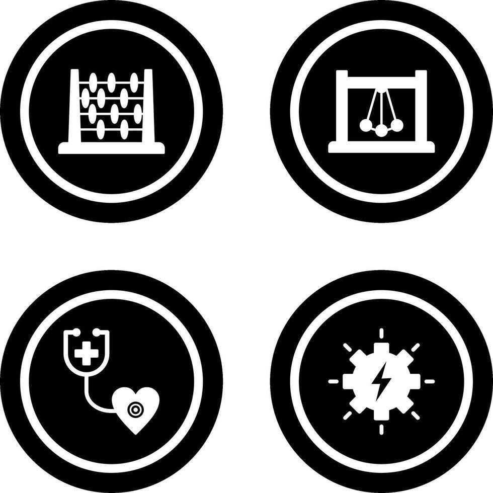Abacus and Pendulum Icon vector
