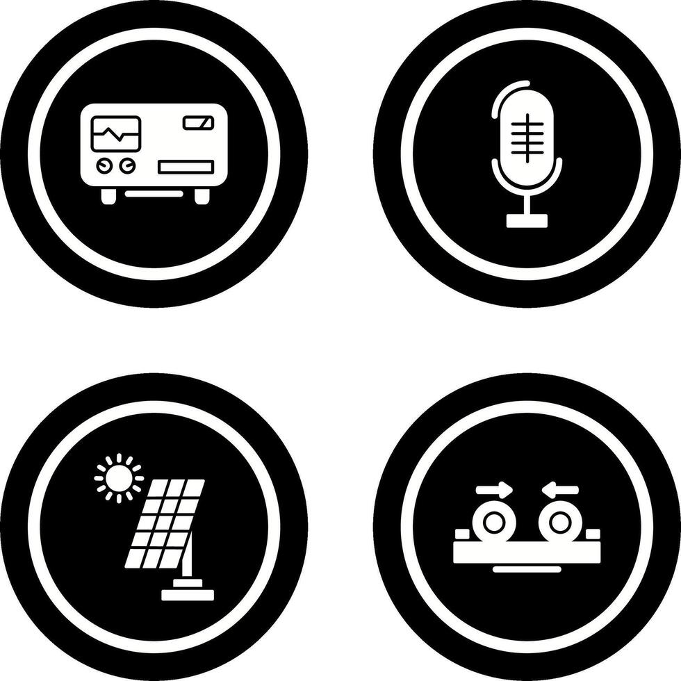 Oscillscope and Amplifire Icon vector