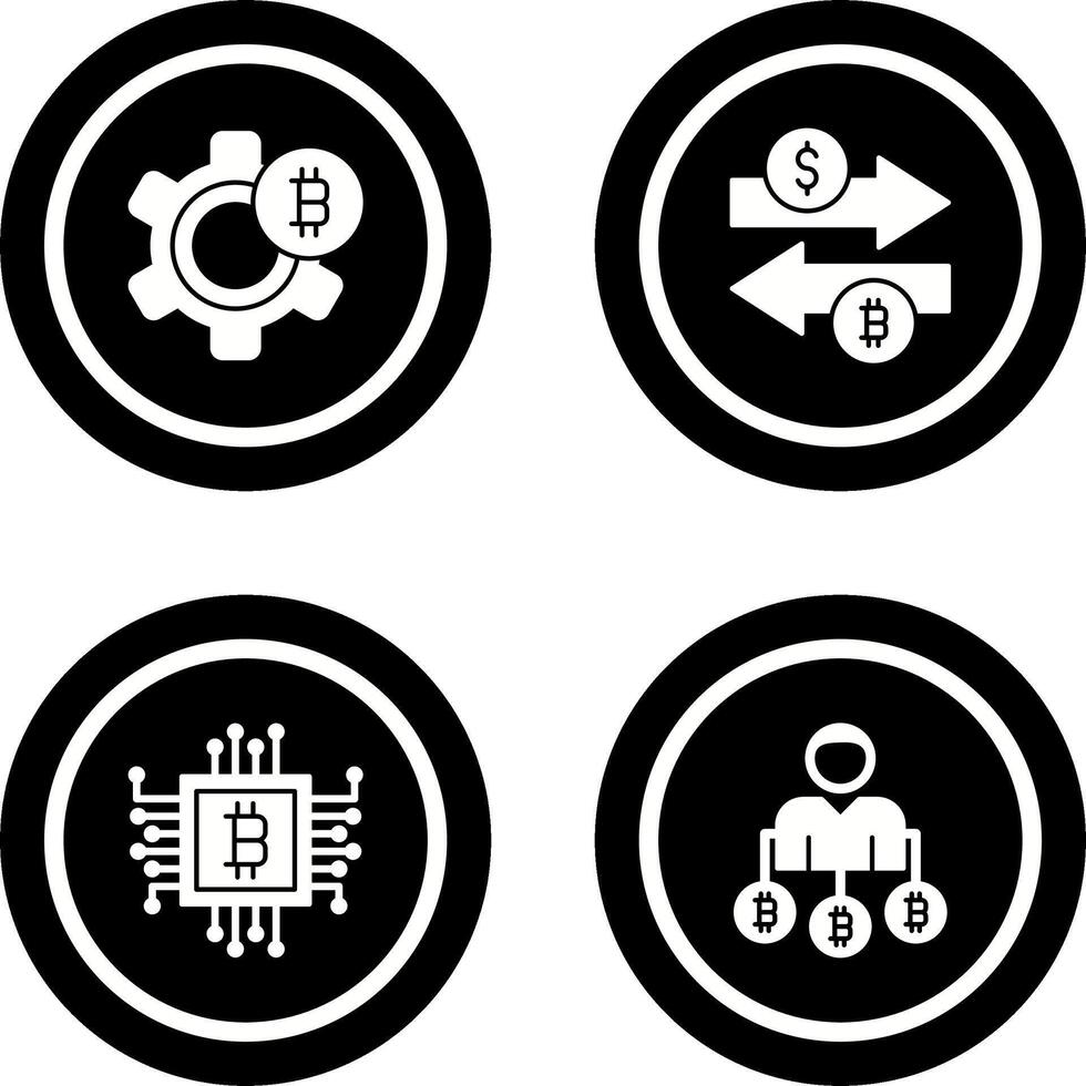 Setting and Money Exchange Icon vector