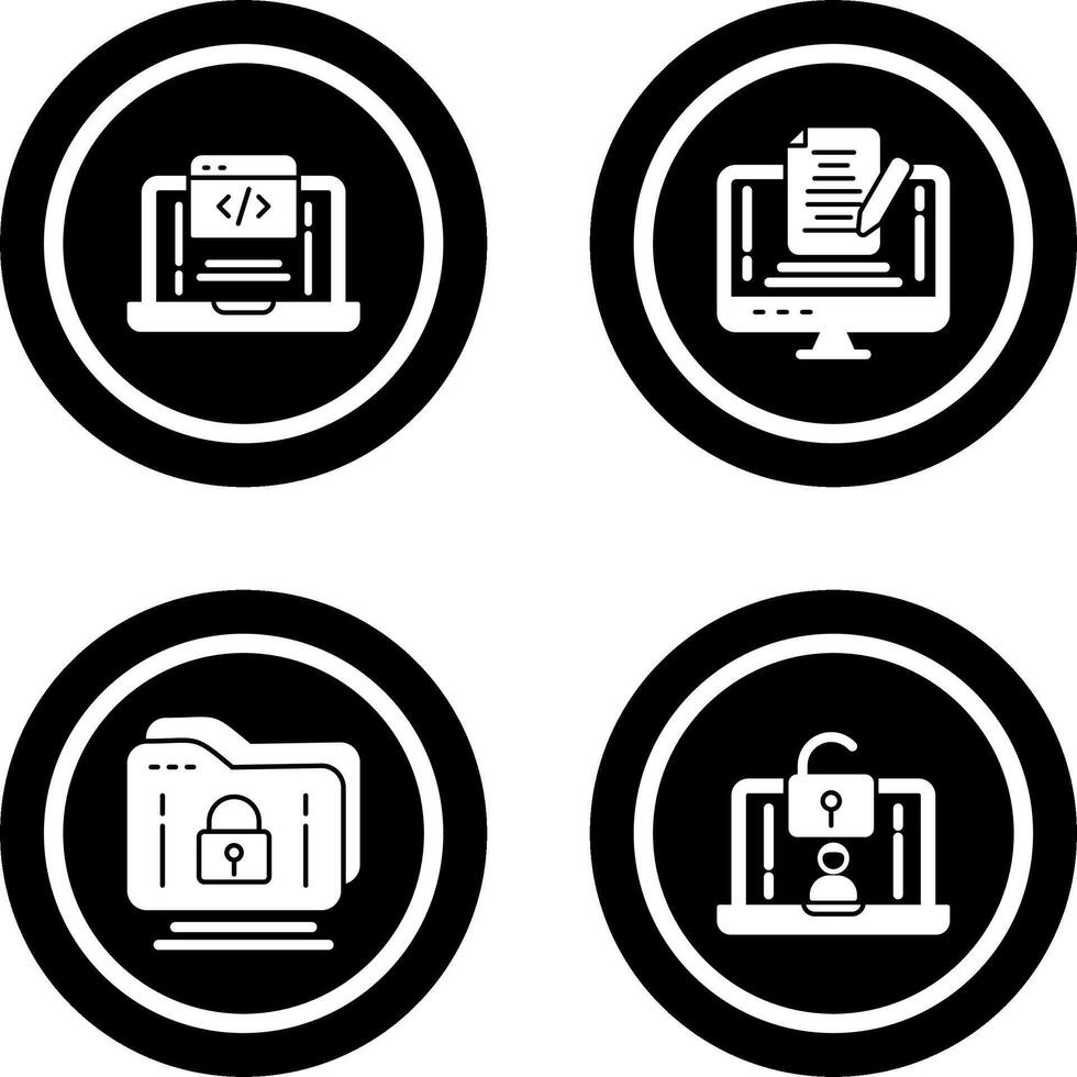 Coding and Note Icon vector