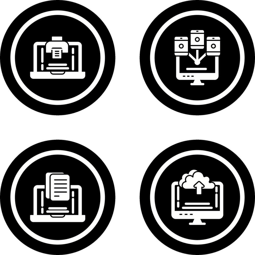 Print and Computer Icon vector