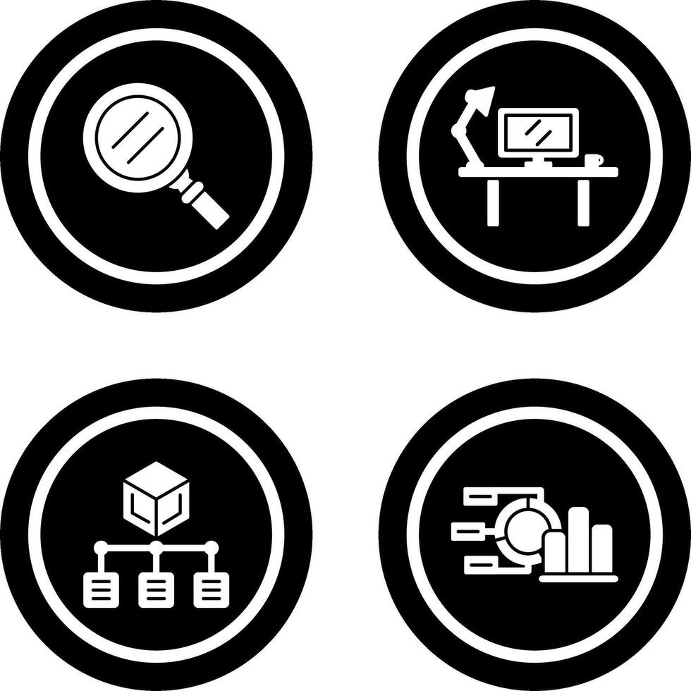 Search and Workspace Icon vector
