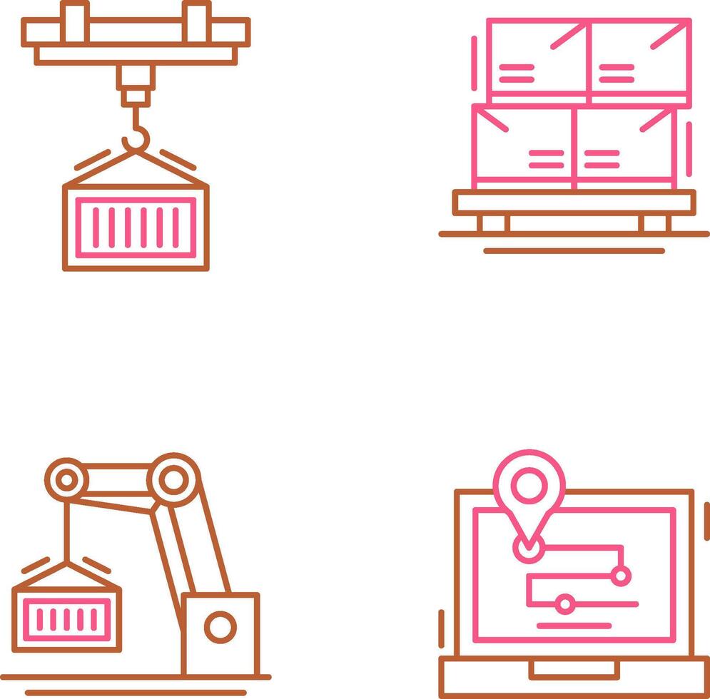 crane and stock Icon vector