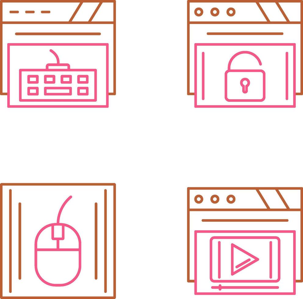 Keyboard and Padlock Icon vector