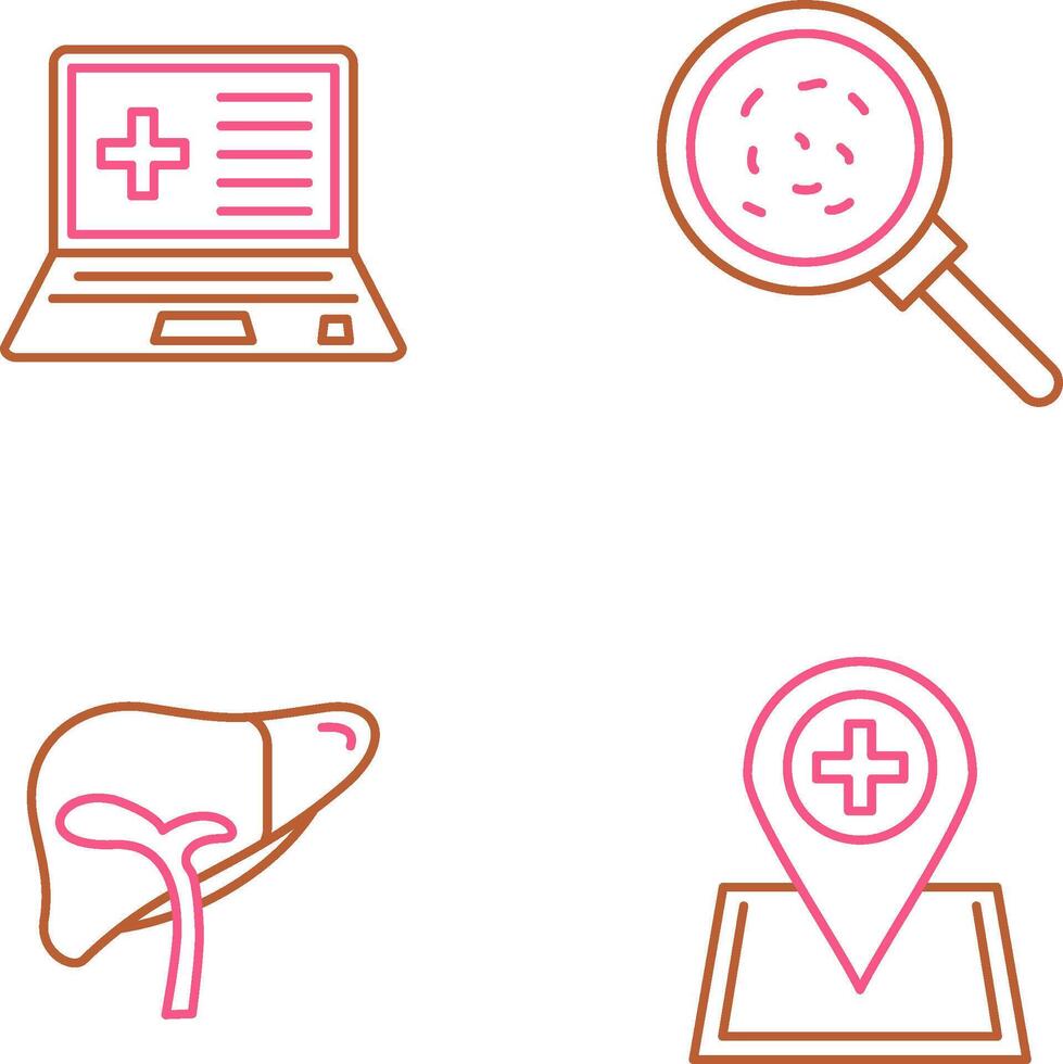 Laptop and Analytics Icon vector